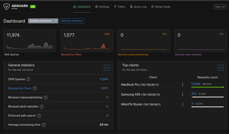 Setting up AdGuard Home: first homelab service